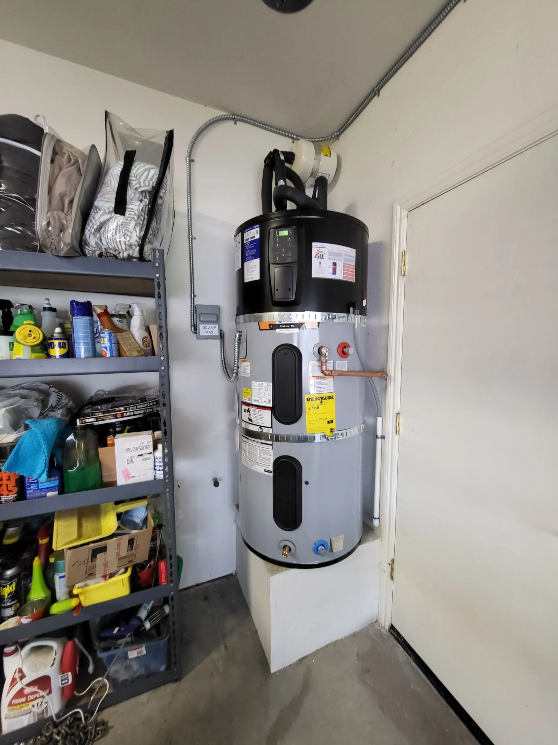 Local heat pump water heater installation
