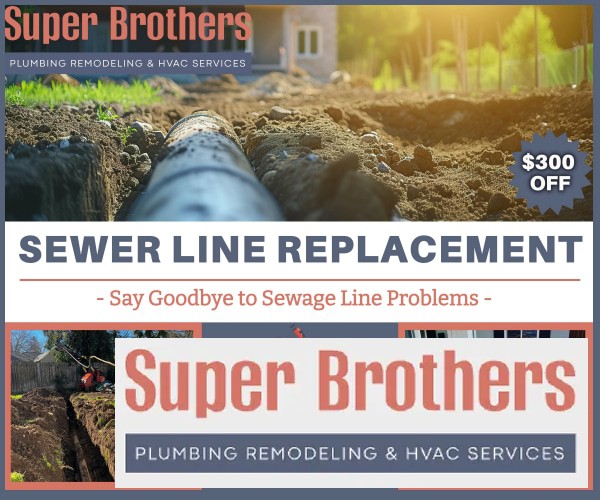 sewer line replacement with local plumber