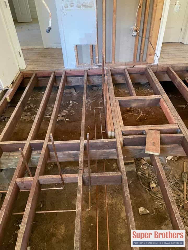 copper water pipes in the house