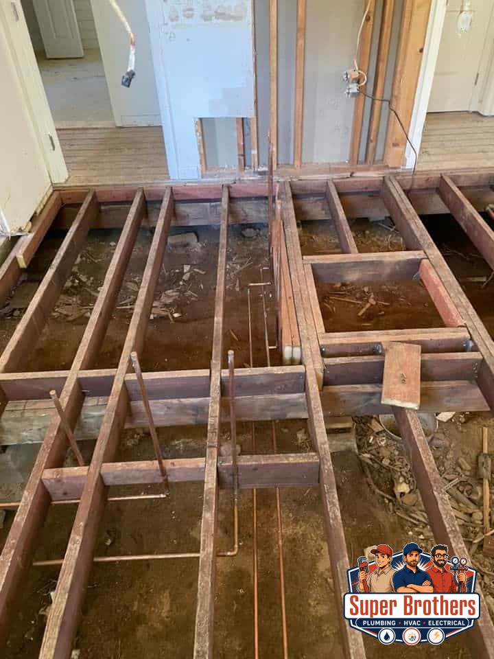 copper water pipes in the house