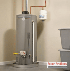 rheem 50 gallon water heater inside the house