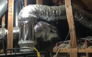 new air ducts connecting to the hvac