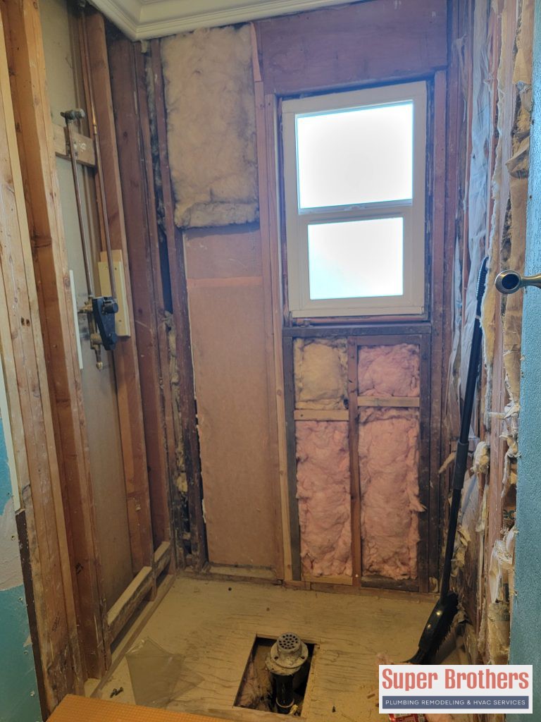 installing shower valve in bathroom