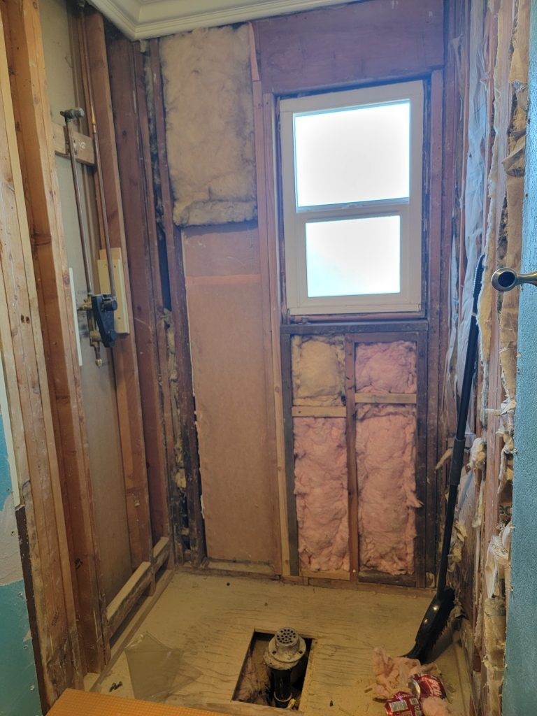 installing shower valve in bathroom