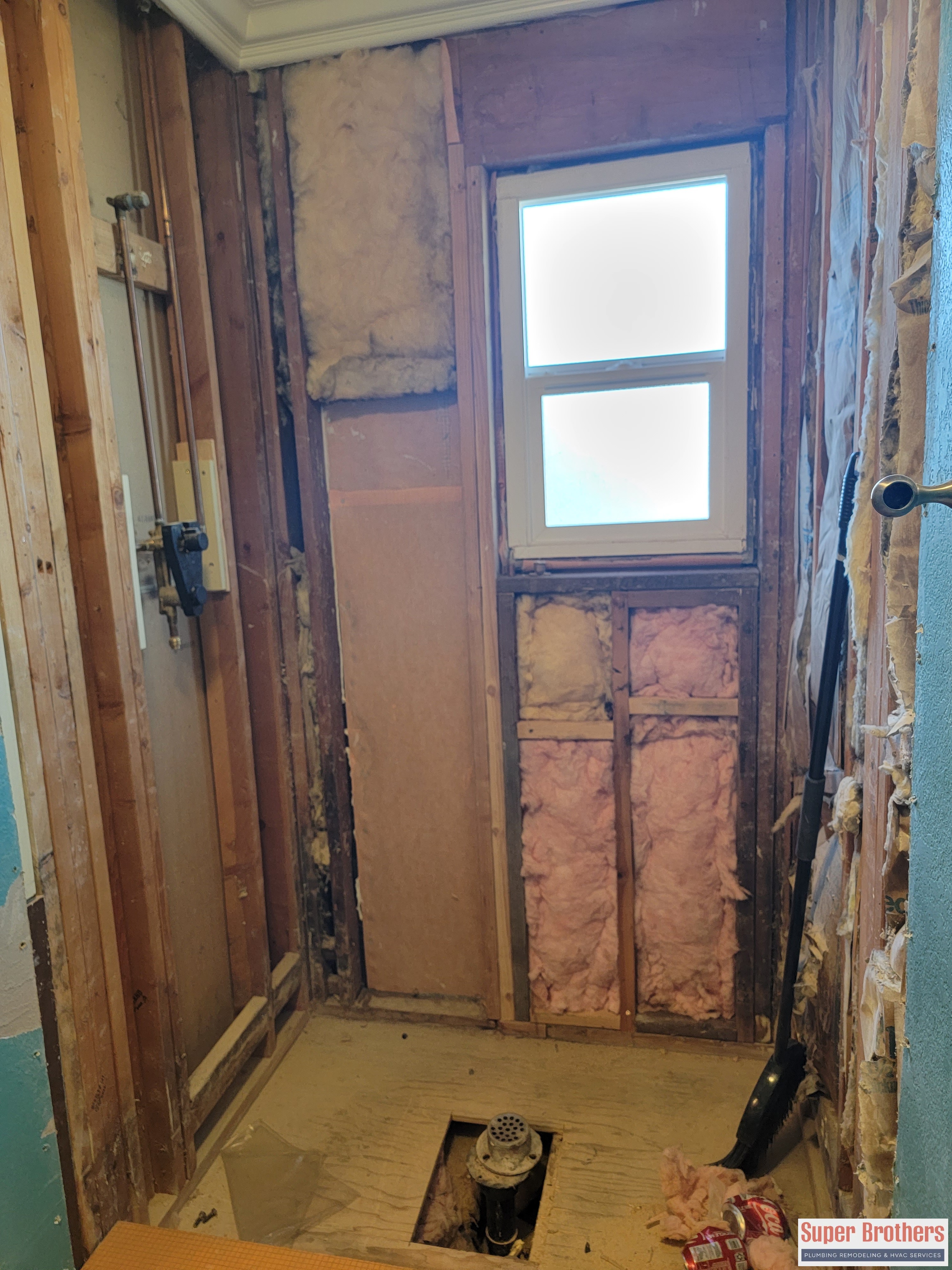 installing shower valve in bathroom