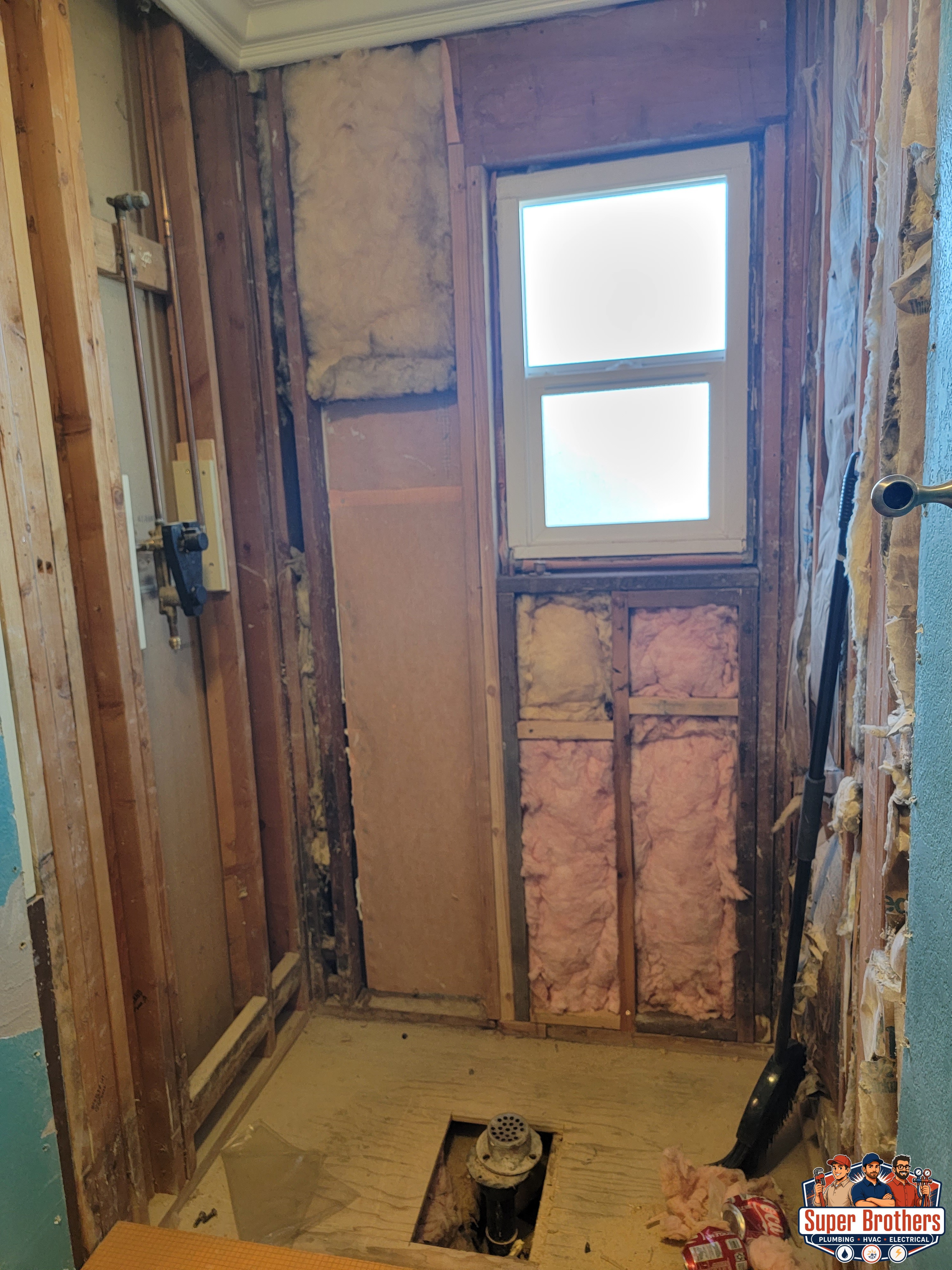 installing shower valve in bathroom