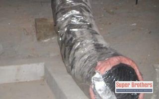 damaged ducts in crawlspace