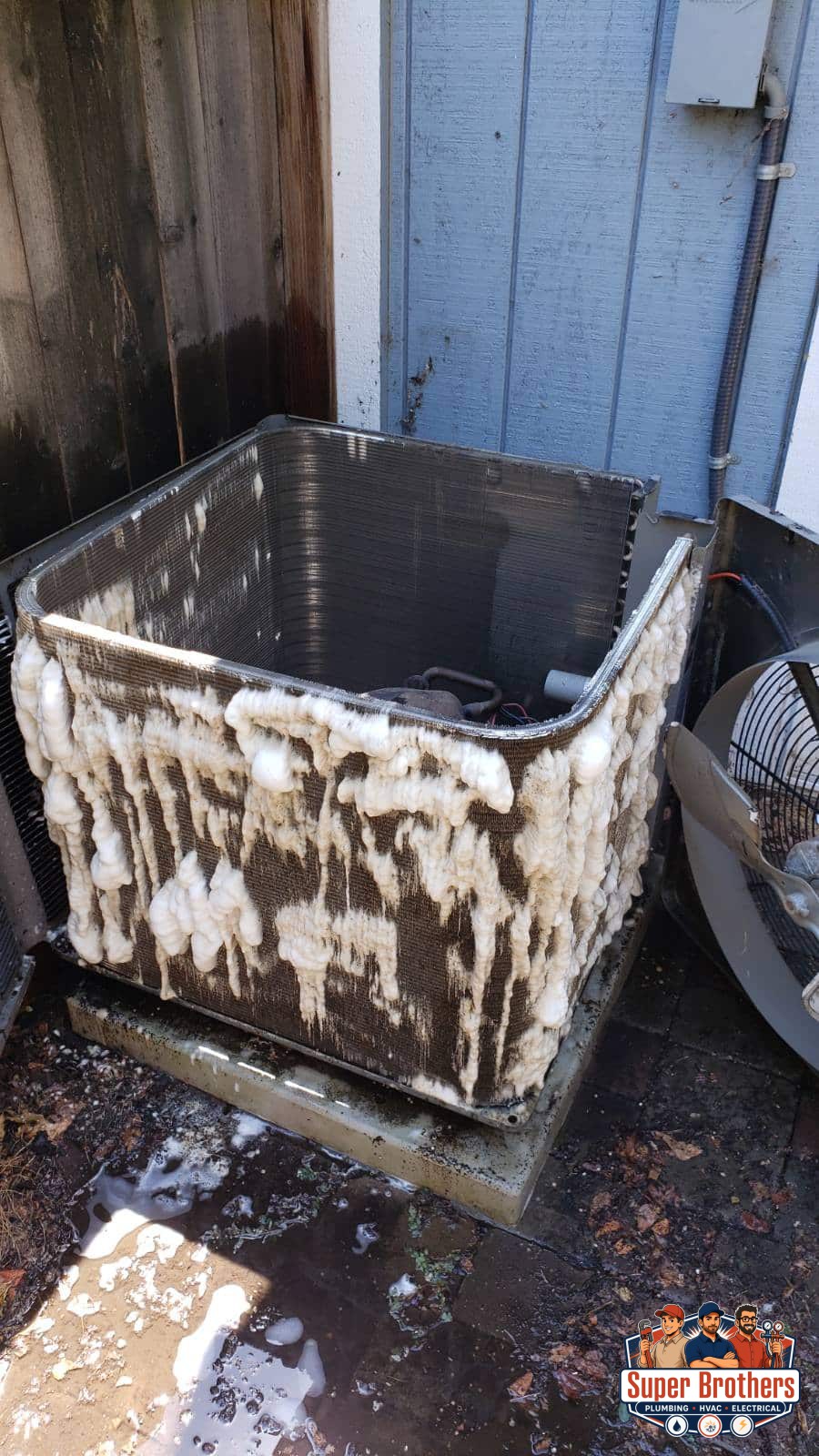 Clean AC condenser