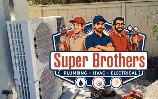 professional technician installing heat pump mini split