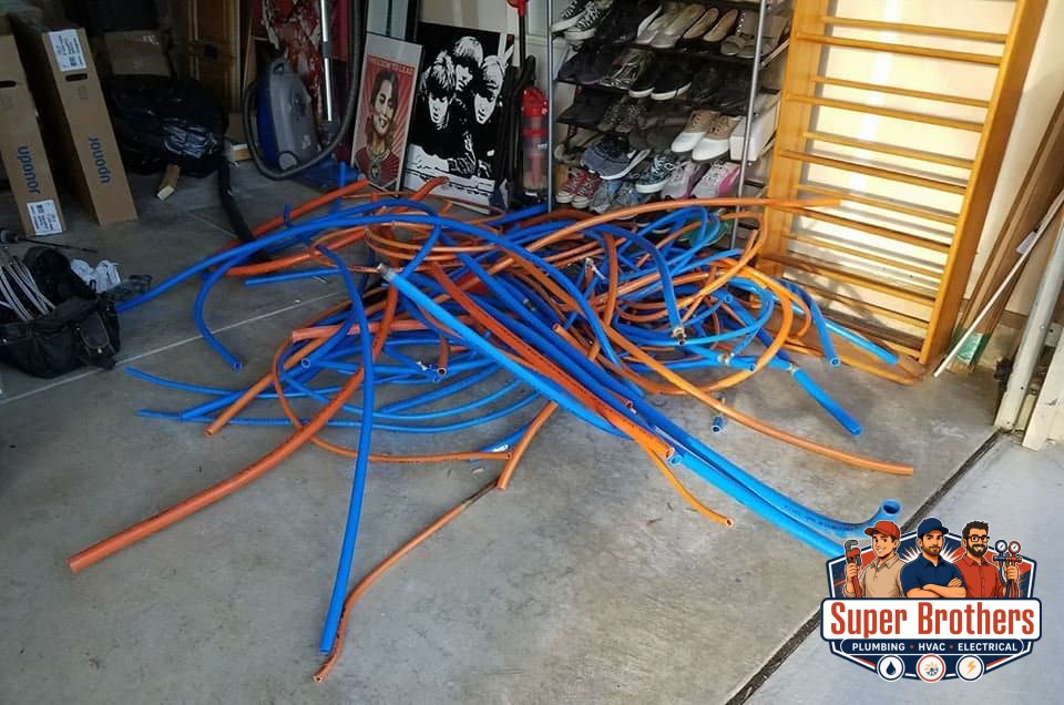 Ripped out Kitec Plumbing from a complete home repipe