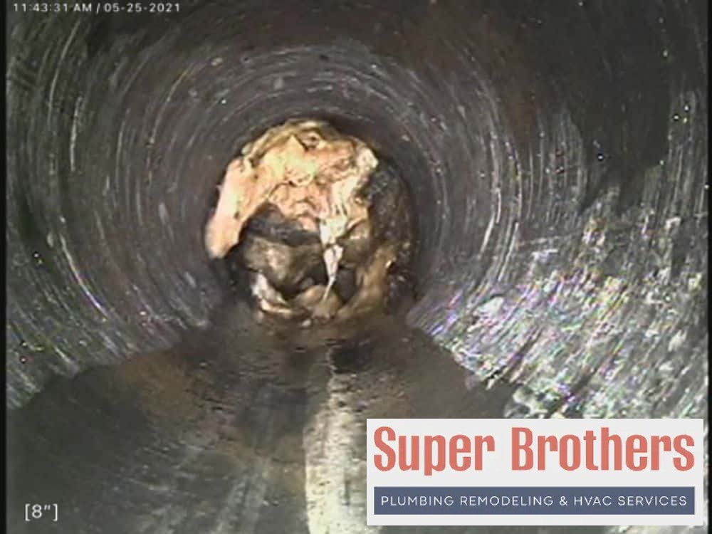 sewer camera inspection found the clog