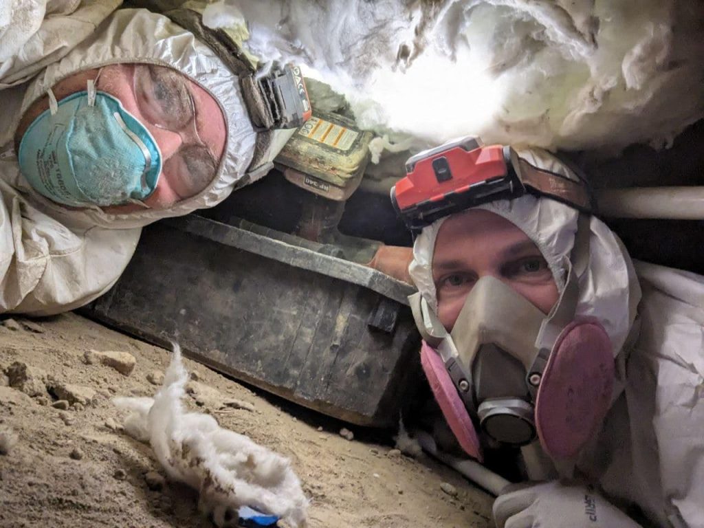 repipe technicians under the house