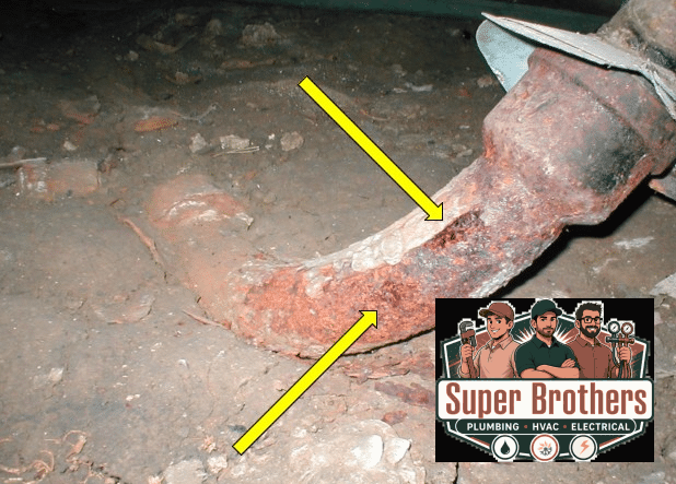 Blocked sewer line