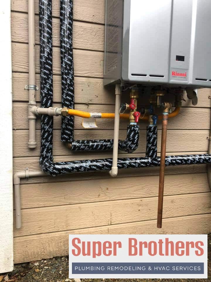 gas line installation for tankless water heater