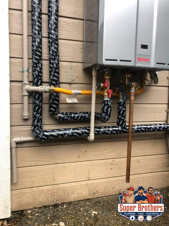 gas line installation for tankless water heater