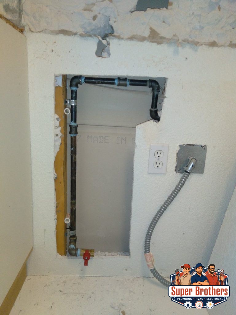gas line reroute for kitchen gas stove