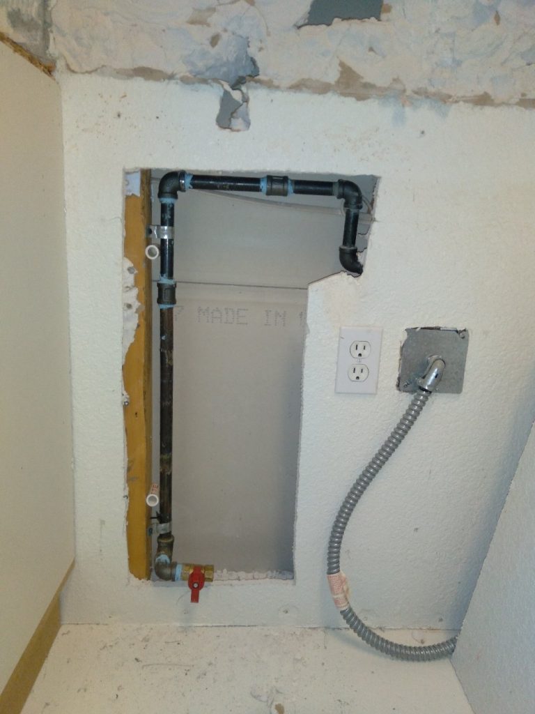 gas line reroute for kitchen gas stove