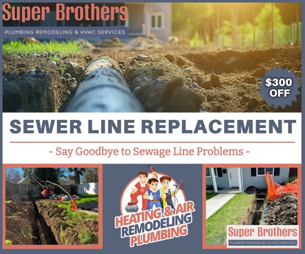 sewer line repair by local licensed plumber