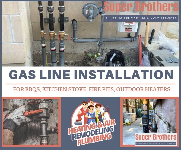 Installing gas line with local professional
