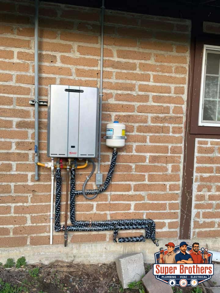 Rinnai outdoor tankless installation