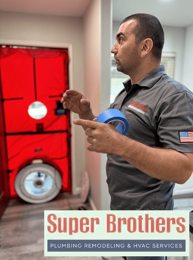 A blower door test helps prevent air leakage
