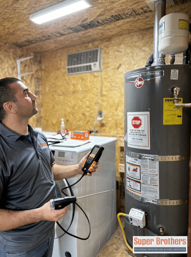 Performing the blow door test