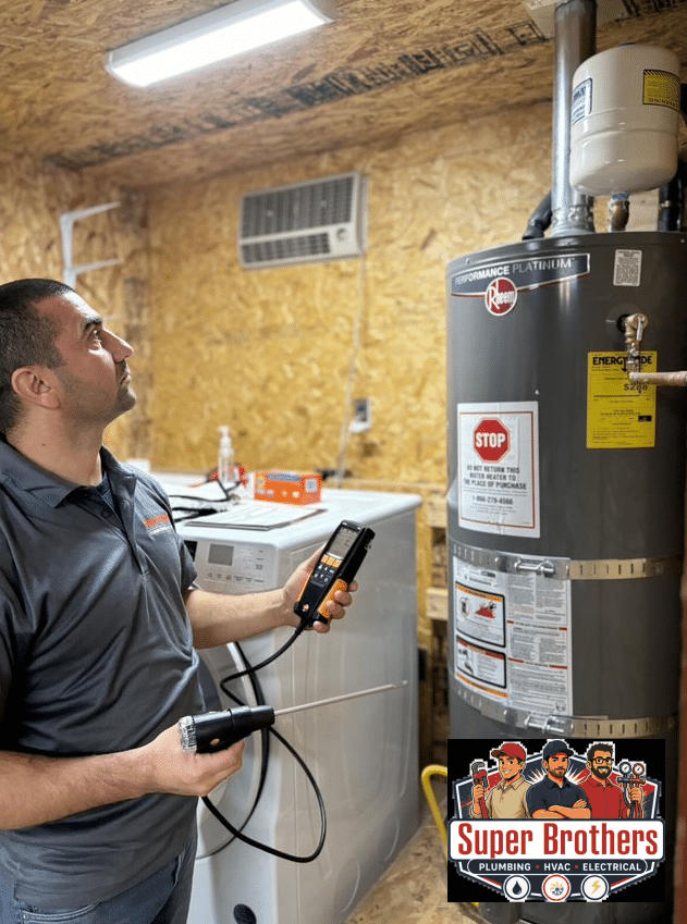 Performing the blow door test