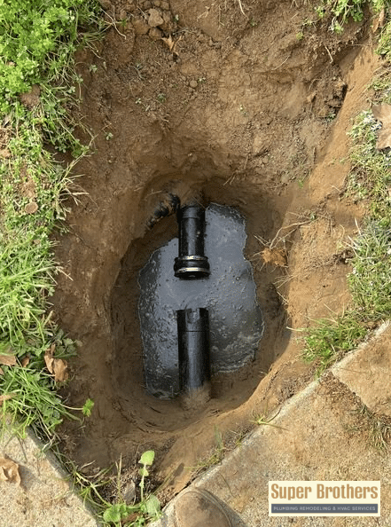 repair broken sewer line