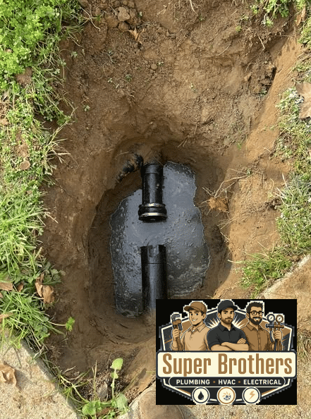 repair broken sewer line
