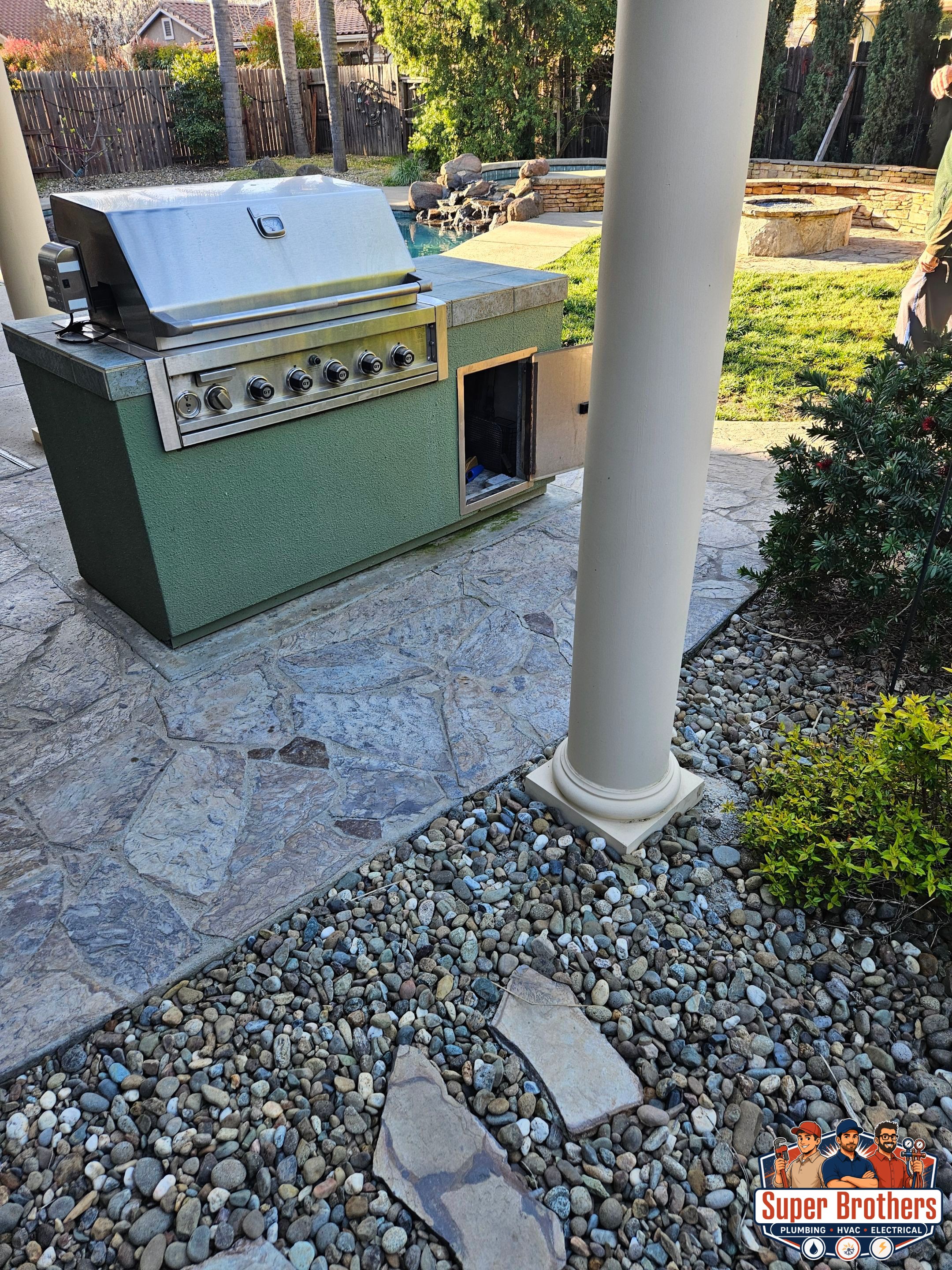 Installing Gas line for barbecue