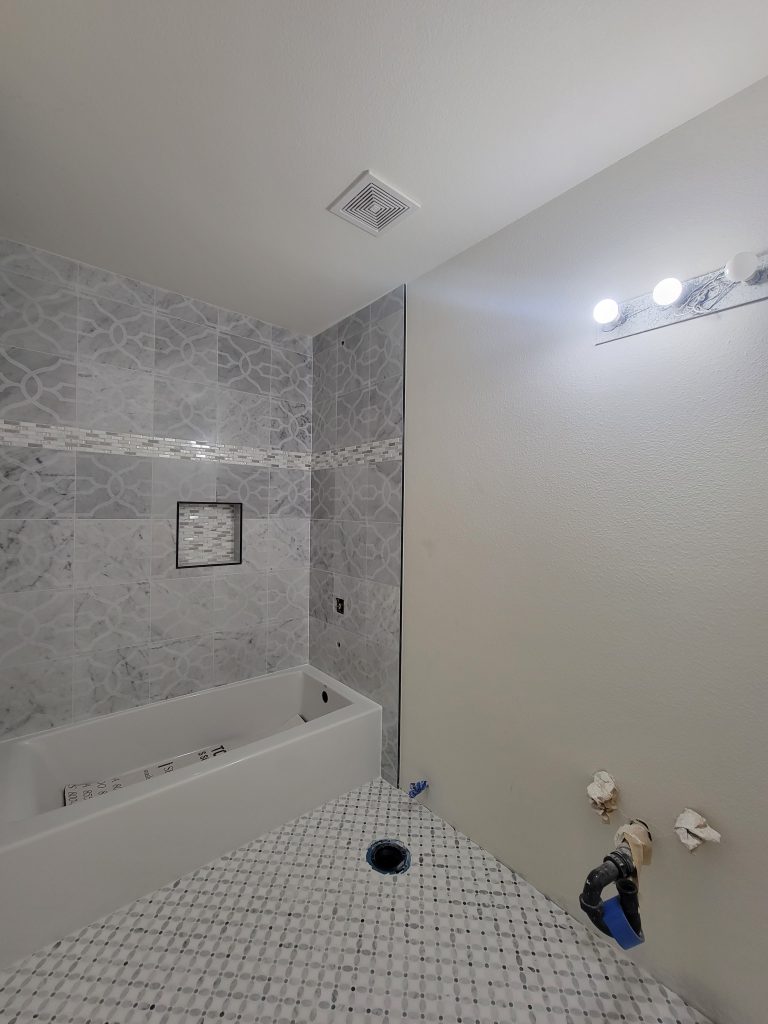 bathtub replacement with tiles around