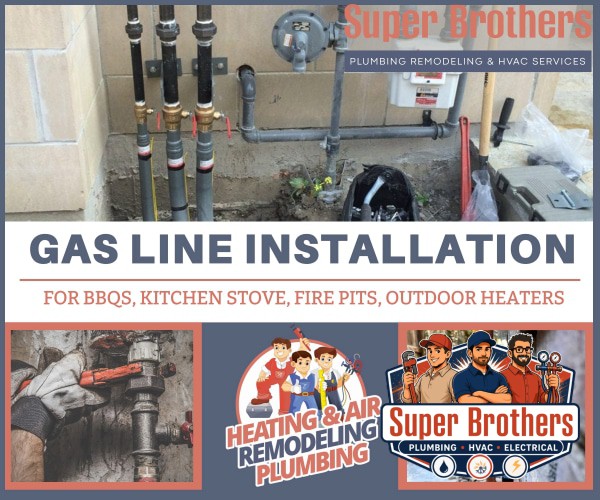 commercial gas line installation with local plumber