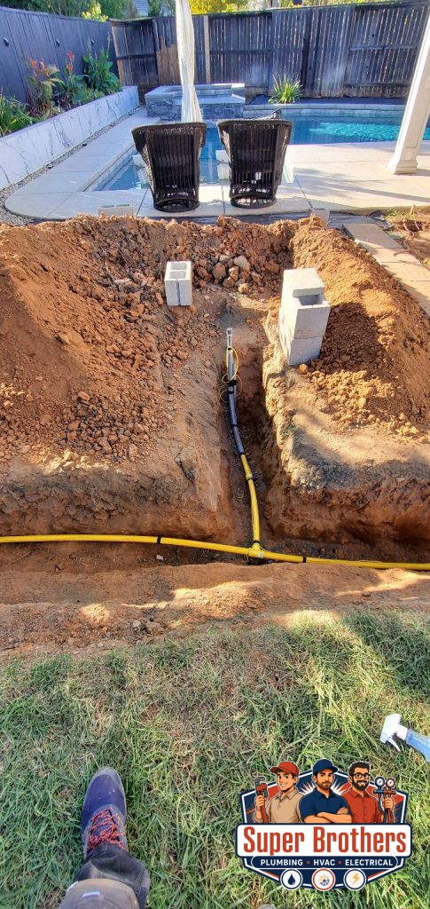 gas yellow pipe for pool heater