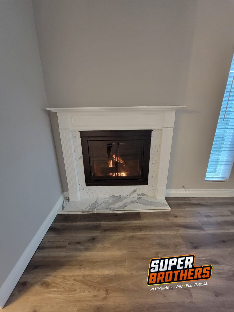 gas line installation for fireplace insert