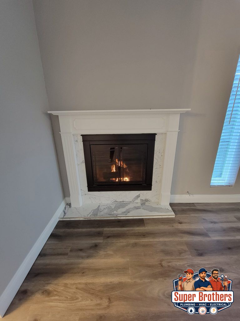 gas line installation for fireplace insert