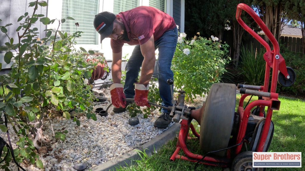 Unclog Drain through clean out