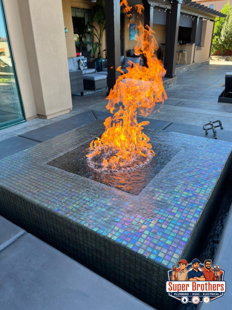 gas line installation for fire pit