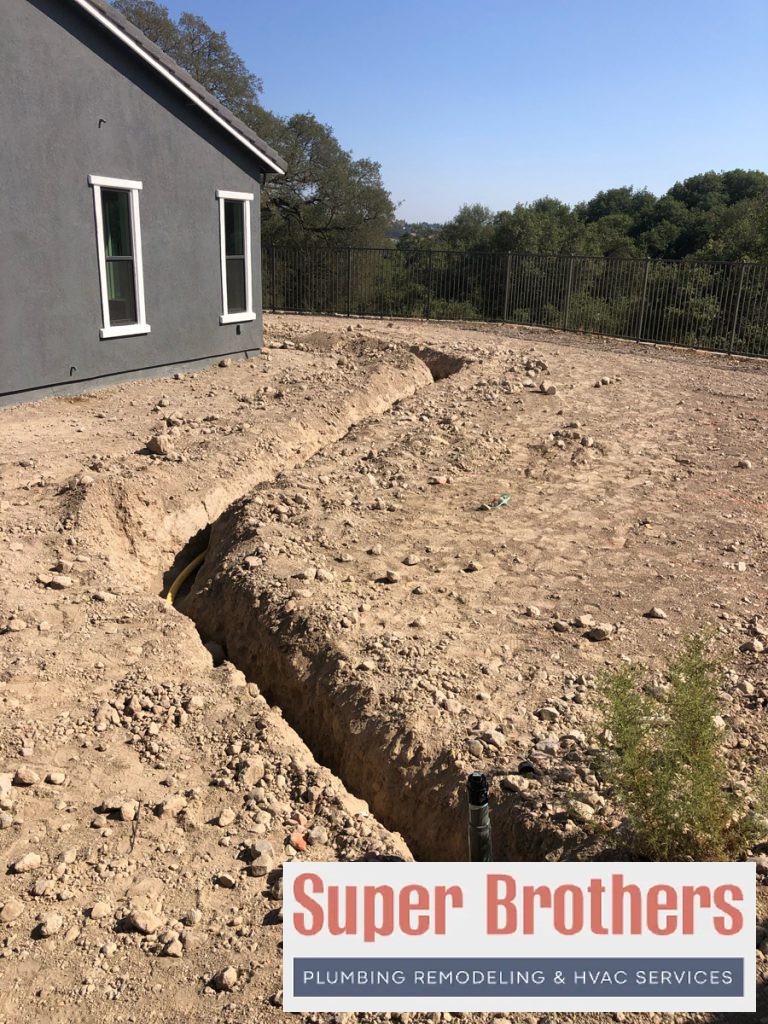 gas line installation for outdoor barbecue