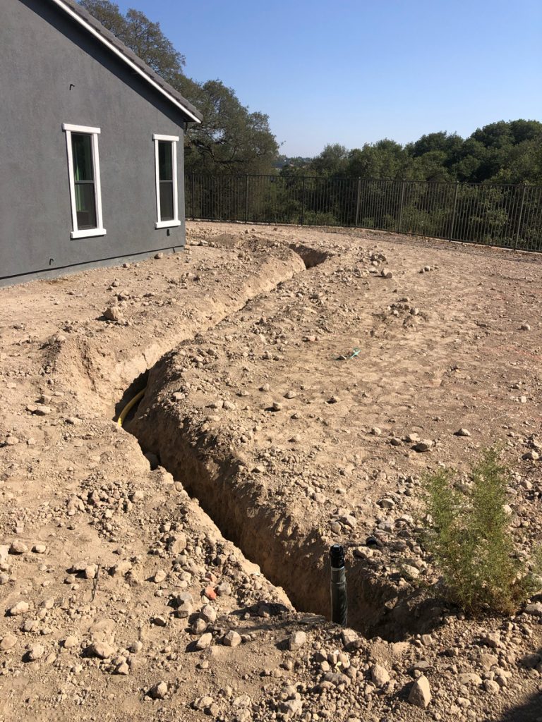 gas line installation for outdoor barbecue