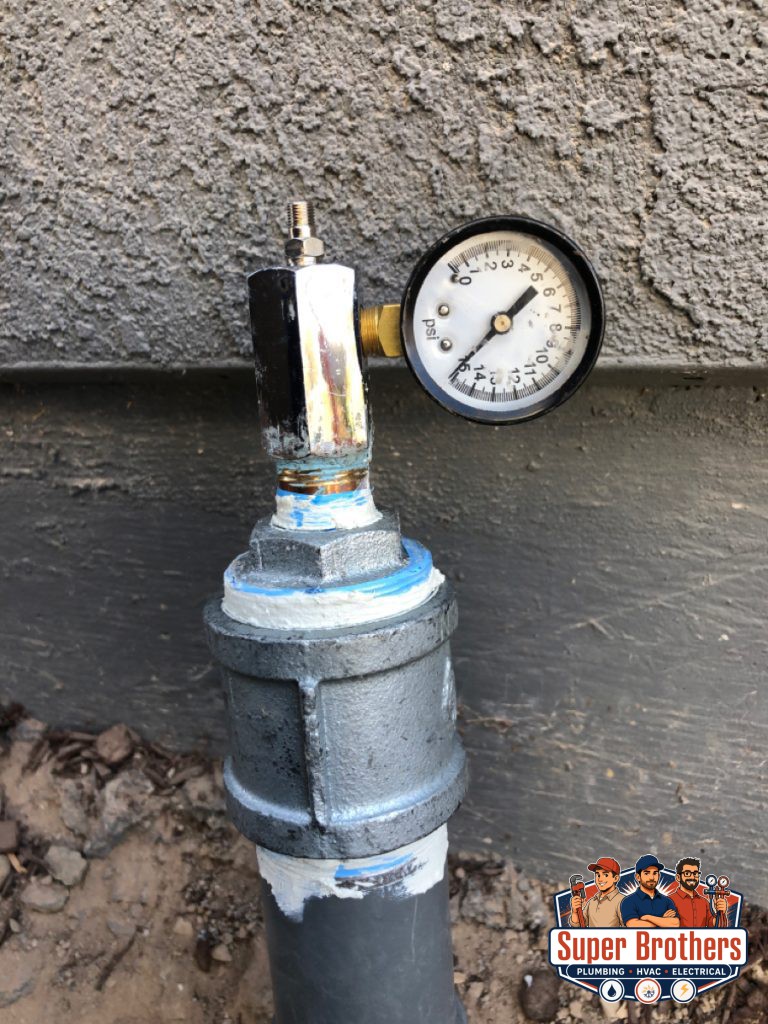 gas pressure test for gas leak