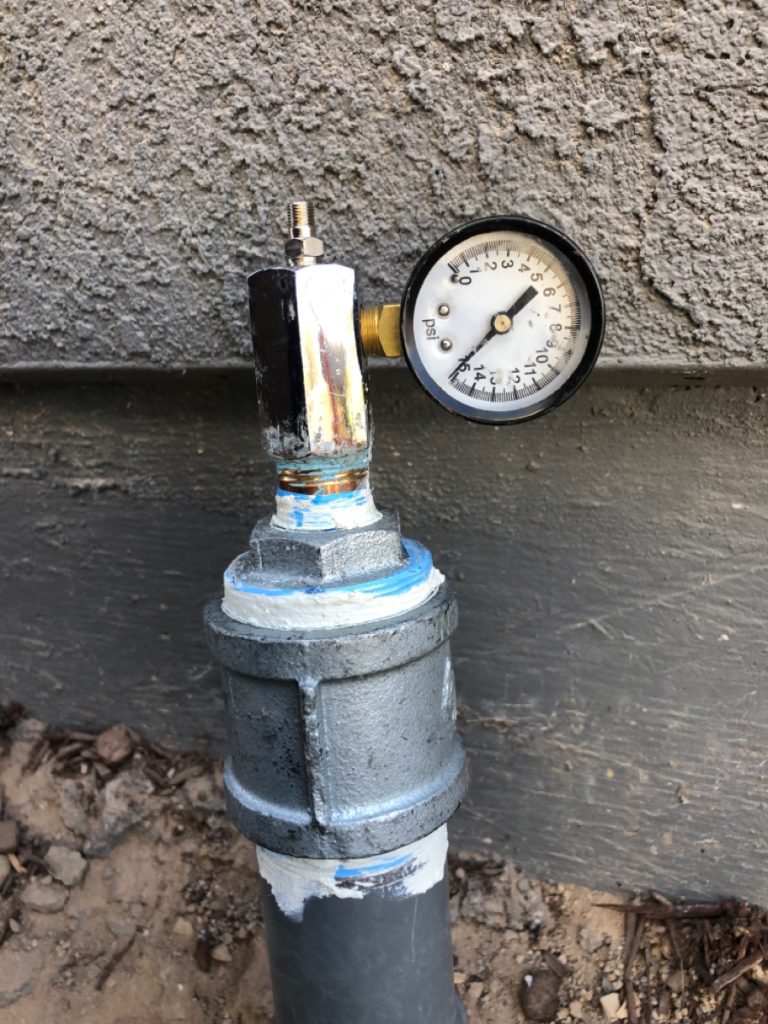 gas pressure test for gas leak