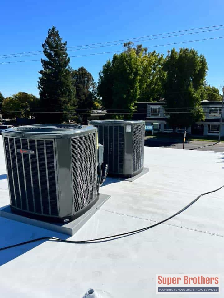 install two air conditioning condensers