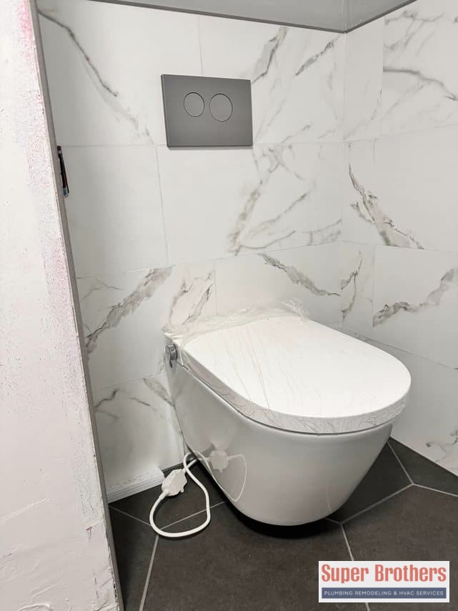 wall mounted toilet installation
