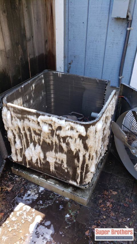 outdoor condenser cleaning