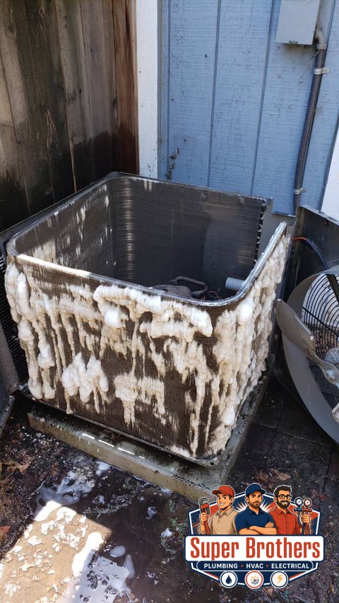 outdoor condenser cleaning