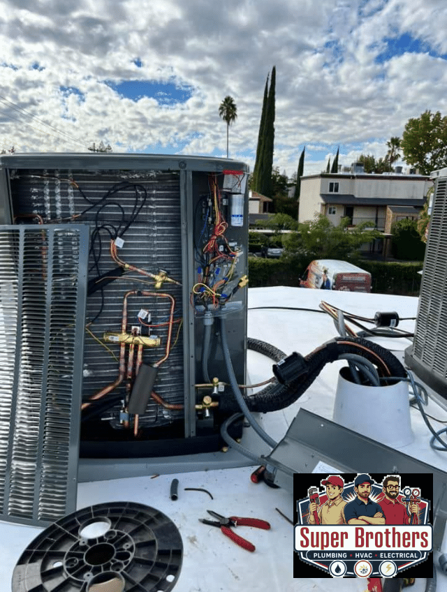 Repair HVAC Condenser on the roof