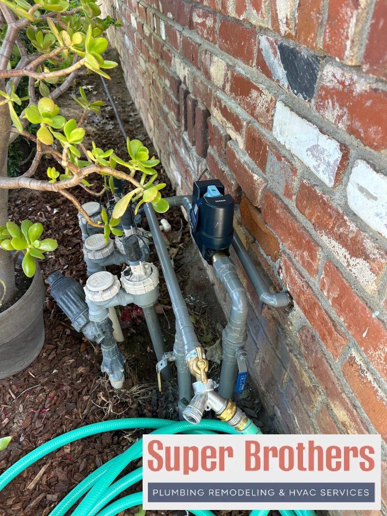 installation of hose bib and auto shut off valve
