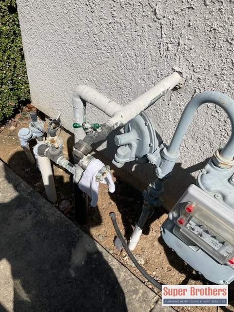 new hose bib and shut off valve