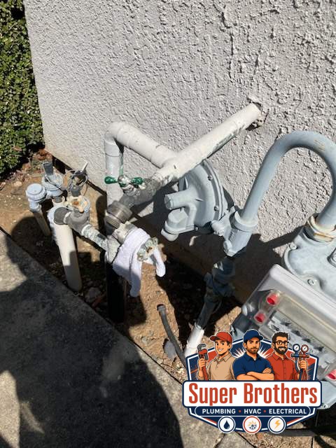 new hose bib and shut off valve