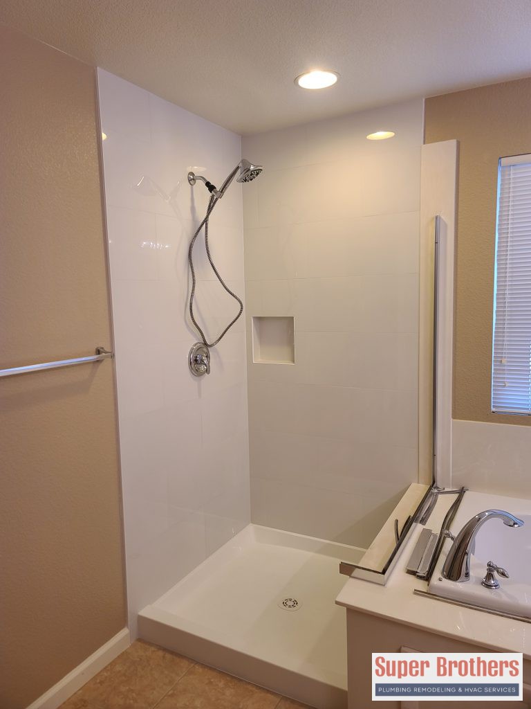 new shower installation